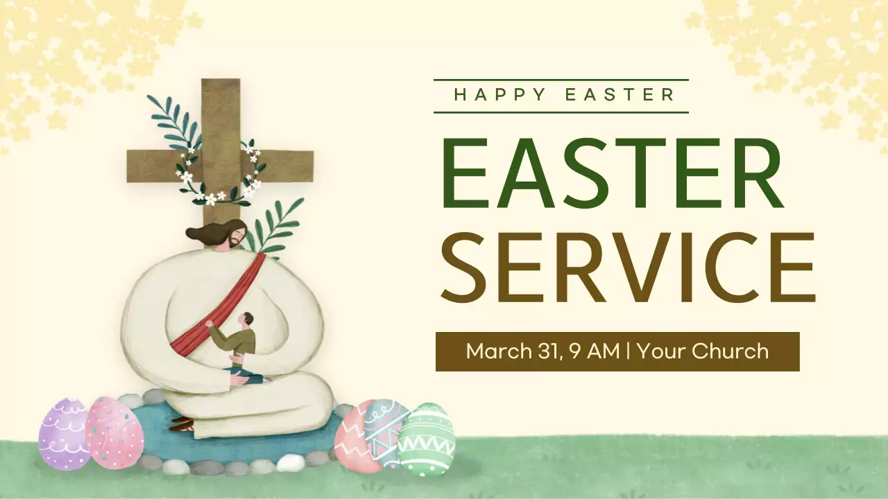 Pengumuman Paskah Tradisional Beige Gambar Mini YouTube