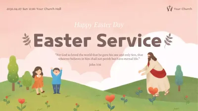 Pink Traditional Easter Announcement YouTube Thumbnail