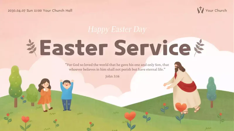 Miniatura do YouTube do anúncio tradicional de Páscoa rosa