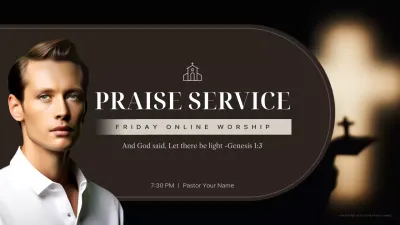 Brown Modern Worship Invitation YouTube Thumbnail