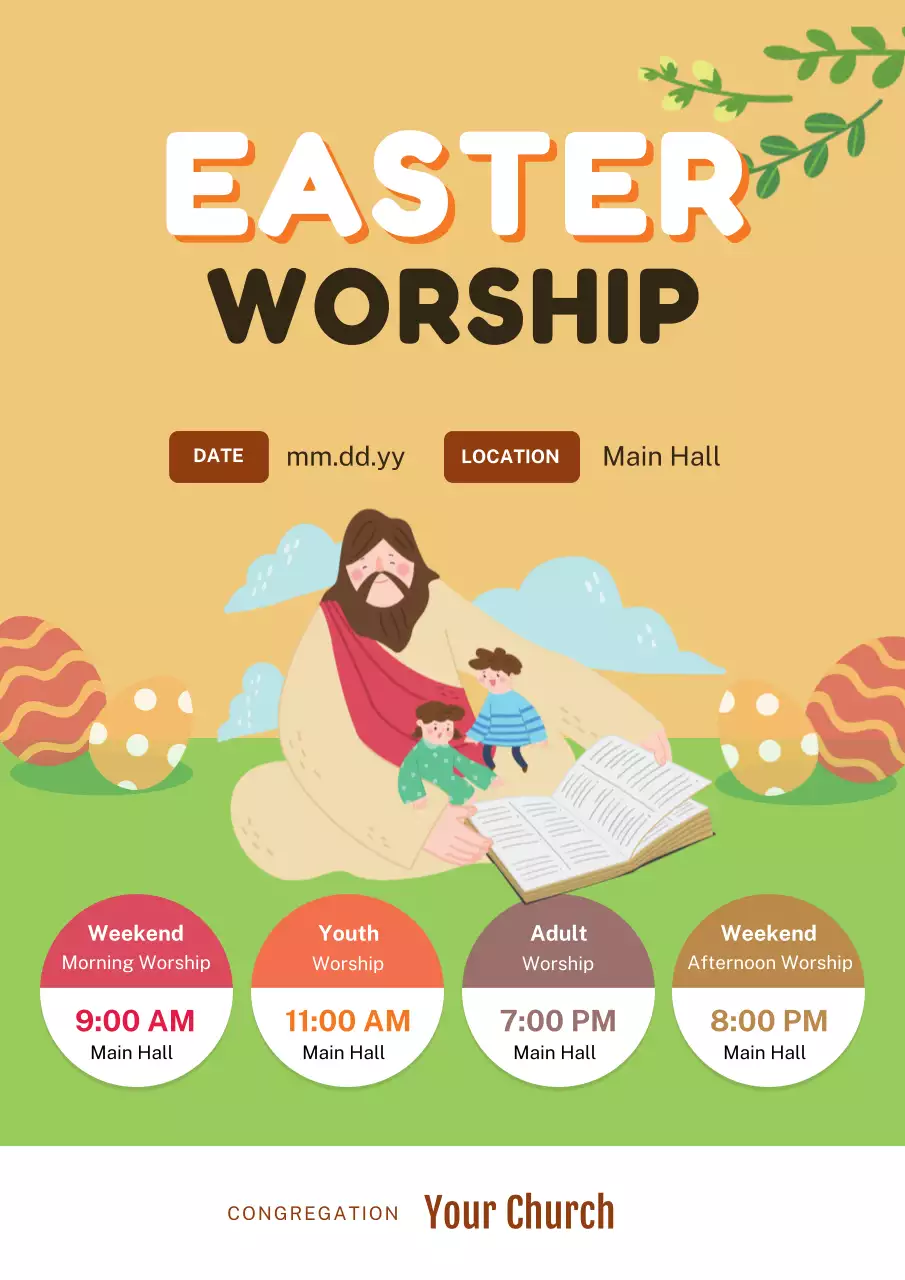 Hình minh họa màu vàng dễ thương khuyến mãi lễ tạ ơn lễ Phục sinh