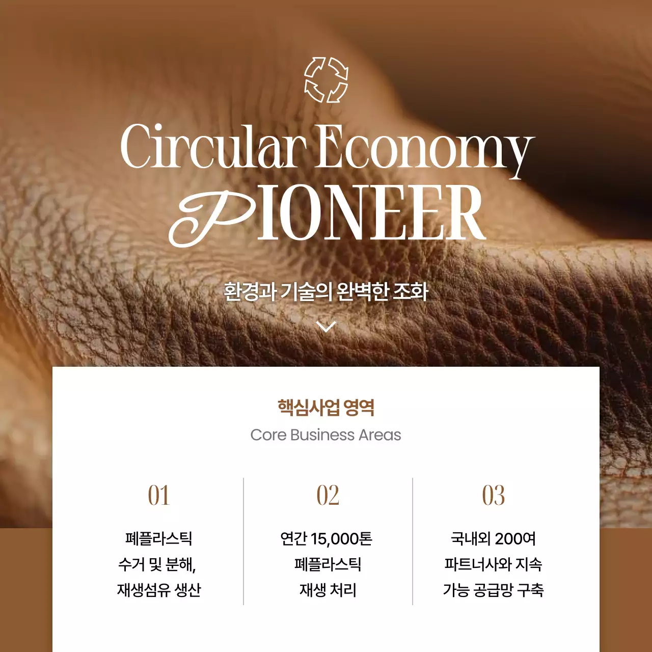 갈색 모던 재활용 광고