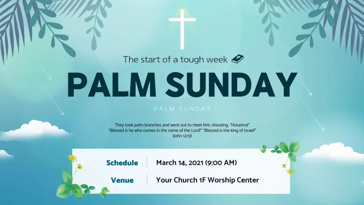 Teal Modern Religious Announcement Youtube Thumbnail