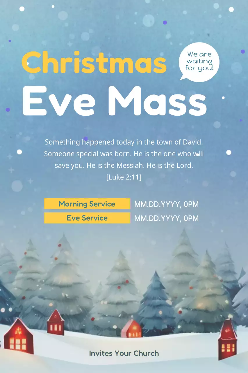 Blue Vintage Holiday Announcement Poster