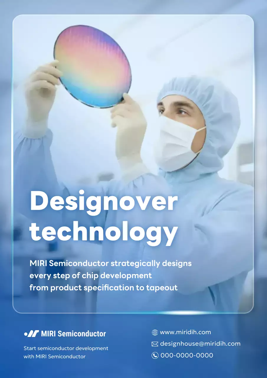 quảng cáo chất bán dẫn hiện đại màu xanh