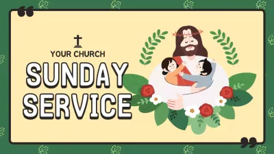 Green Traditional Worship Announcement YouTube Thumbnail