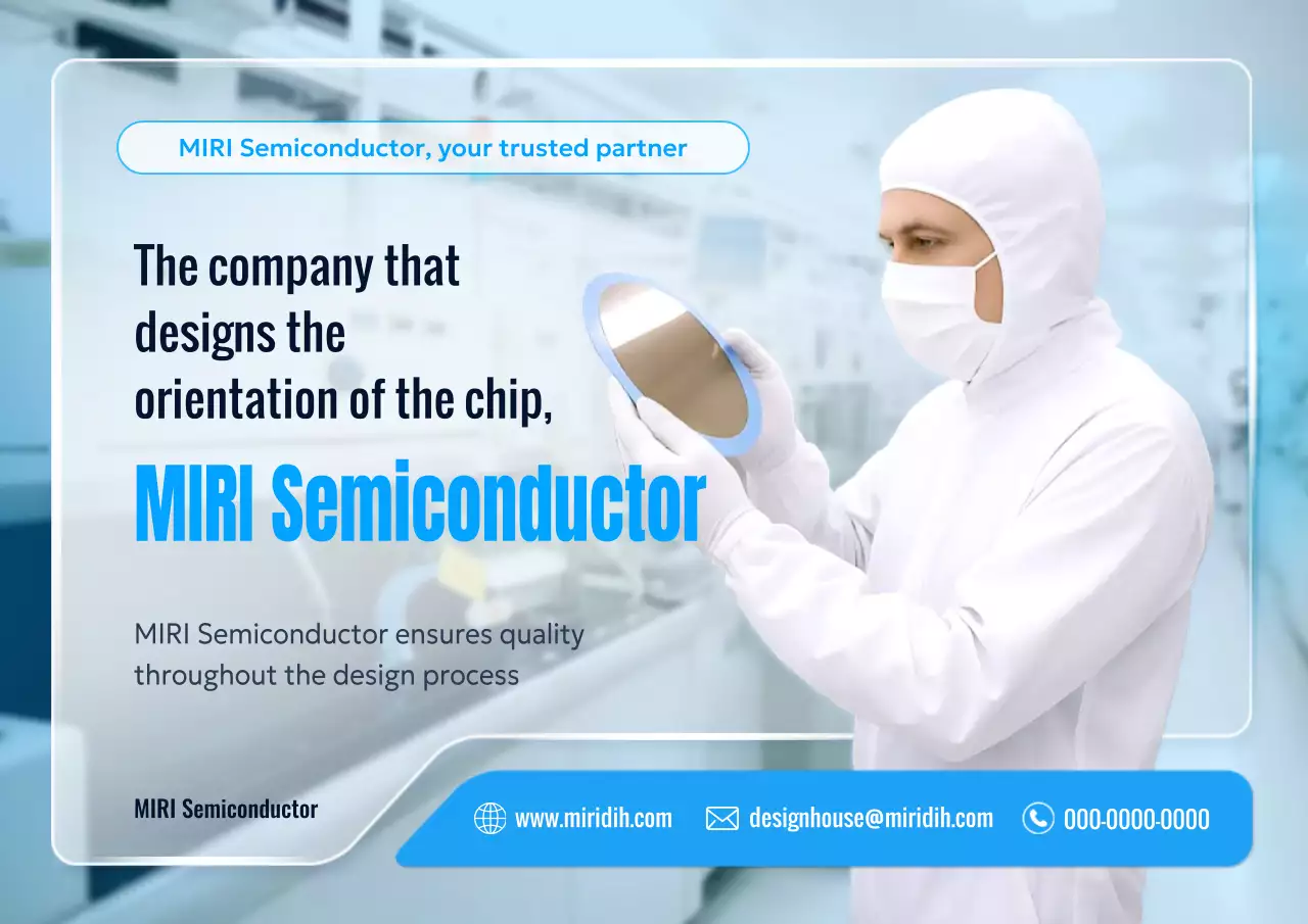 blue modern semiconductor advertisement