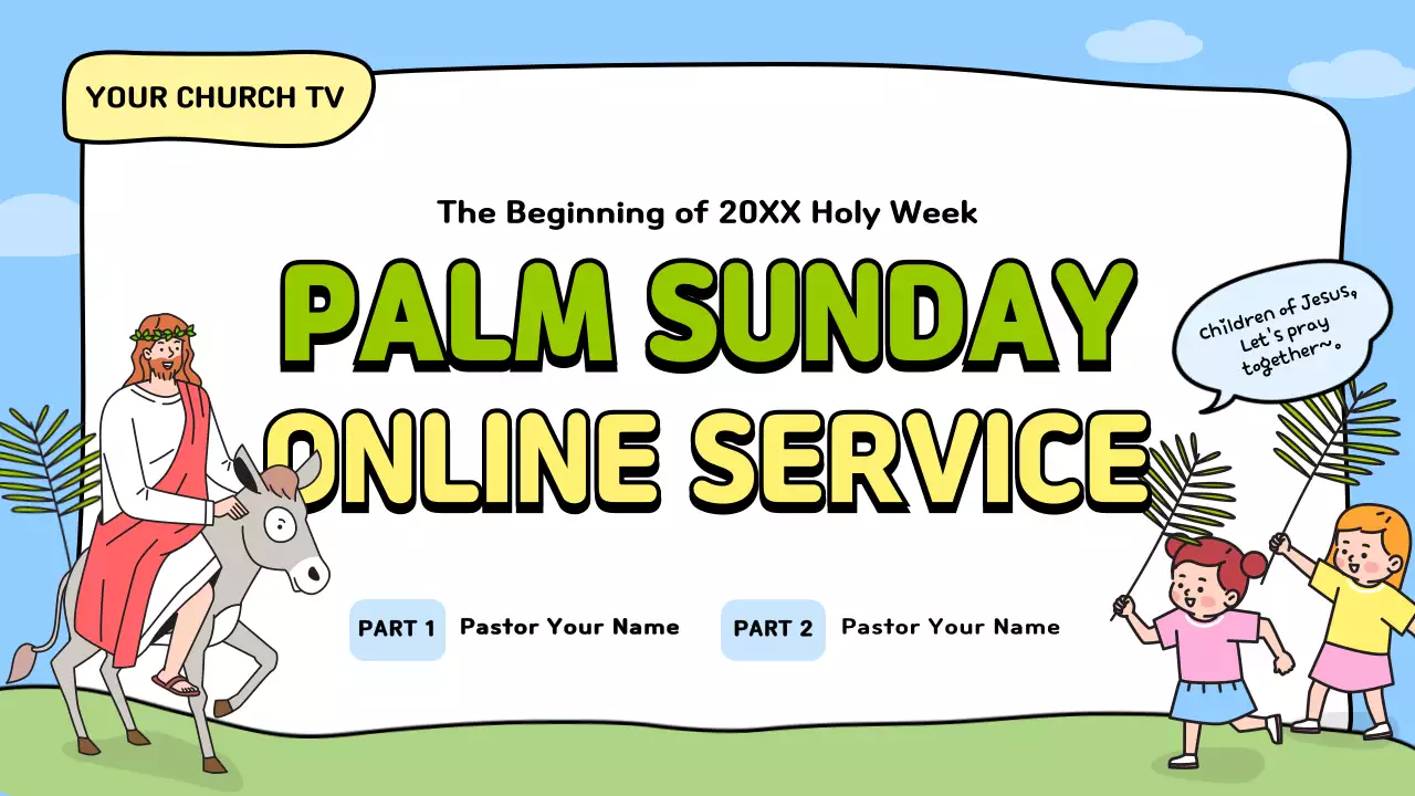 Yellow Retro Worship Announcement YouTube Thumbnail