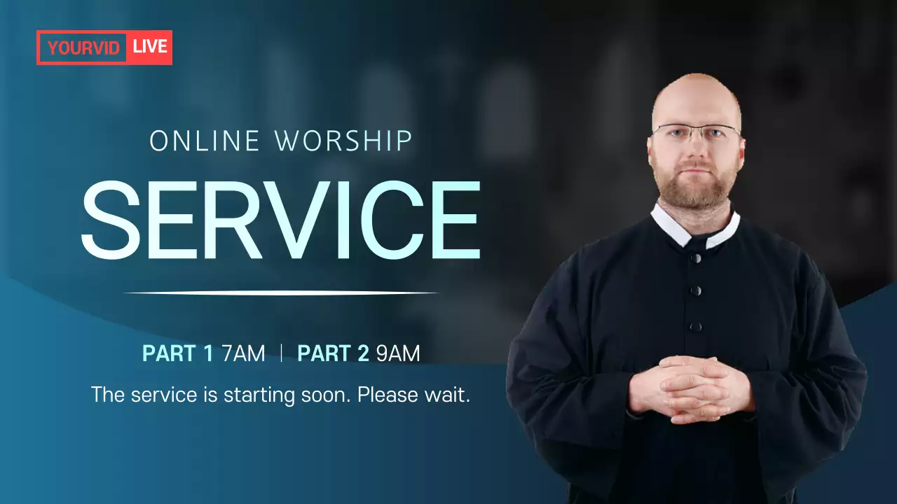 Pengumuman Ibadah Modern Biru Gambar Mini YouTube