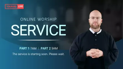 Blue Modern Worship Announcement YouTube Thumbnail