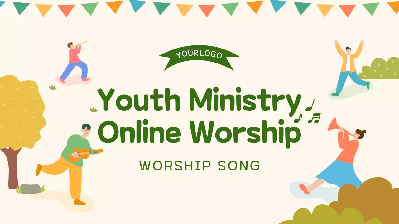 Green Modern Worship Announcement YouTube Thumbnail
