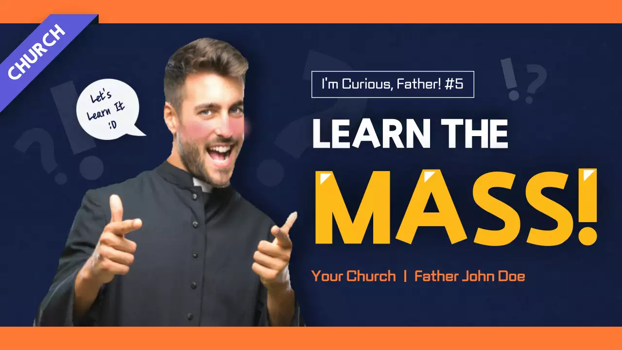 Orange Modern Church Event YouTube Thumbnail