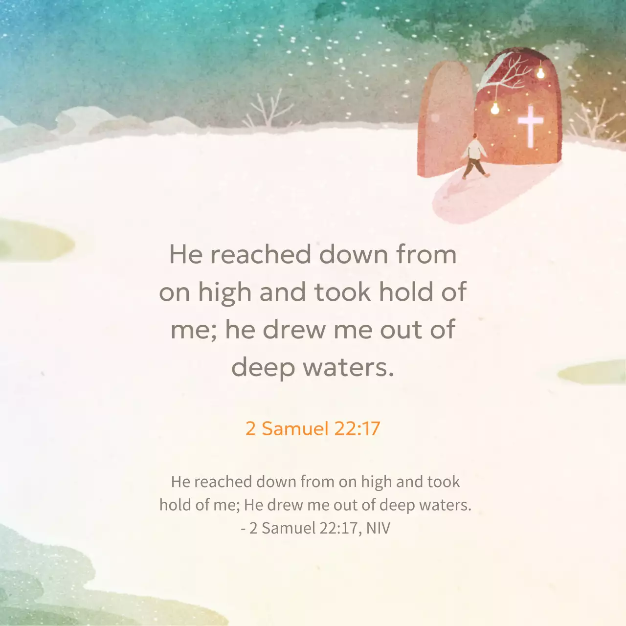 Blue Minimal Scripture Announcement Instagram Post