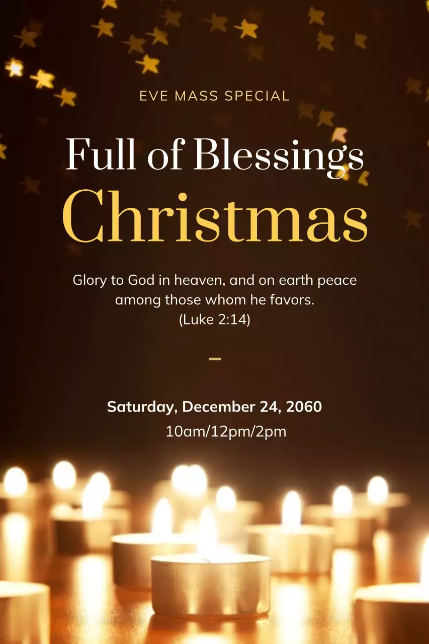 Brown Traditional Christmas Event Poster