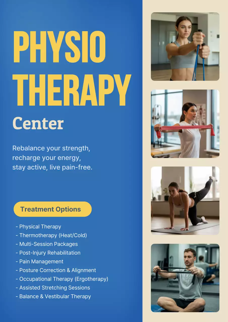 Blue Modern Physiotherapy Promotion