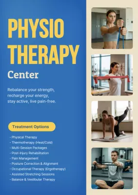Blue Modern Physiotherapy Promotion
