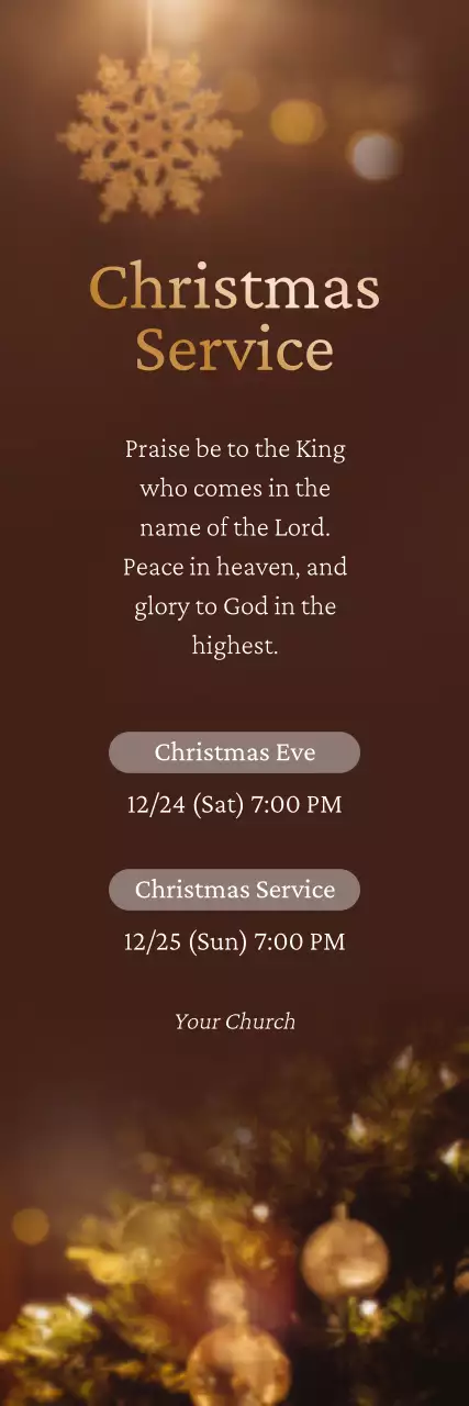 Banner de anúncio de Natal tradicional marrom