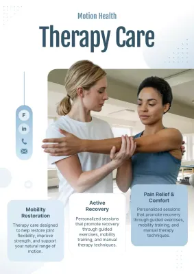 Blue Modern Physical Therapy Promotion