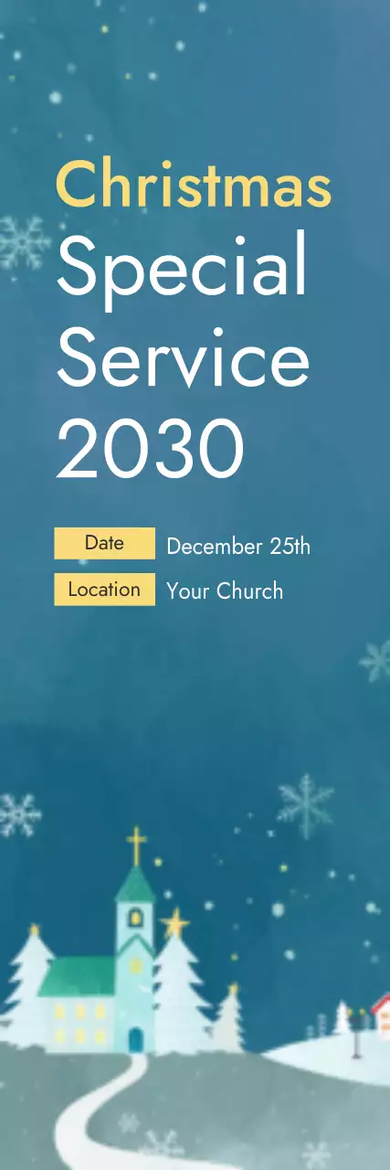 convite de Natal azul elegante