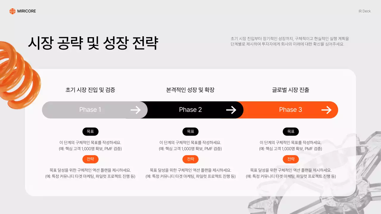 주황 모던 IR 자료 홍보