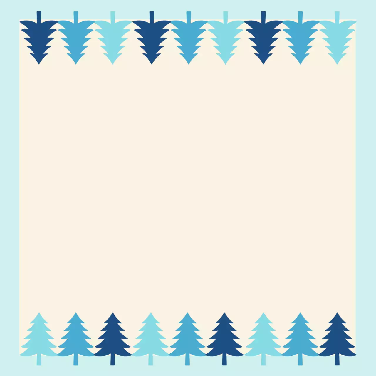 스카이블루 심플 트리 노트