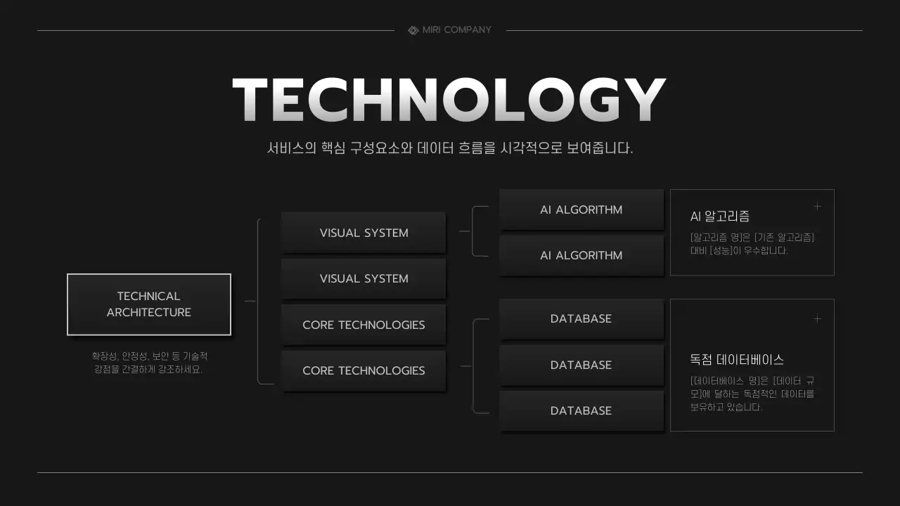 검정 모던 투자 설명서 홍보