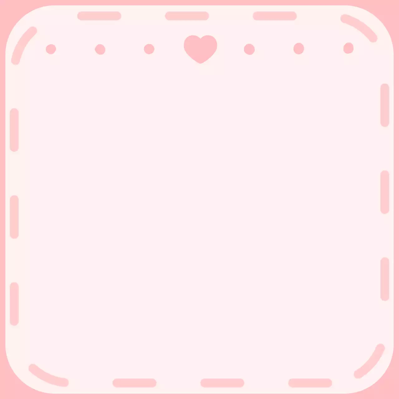 핑크 아기자기한 점선 테두리