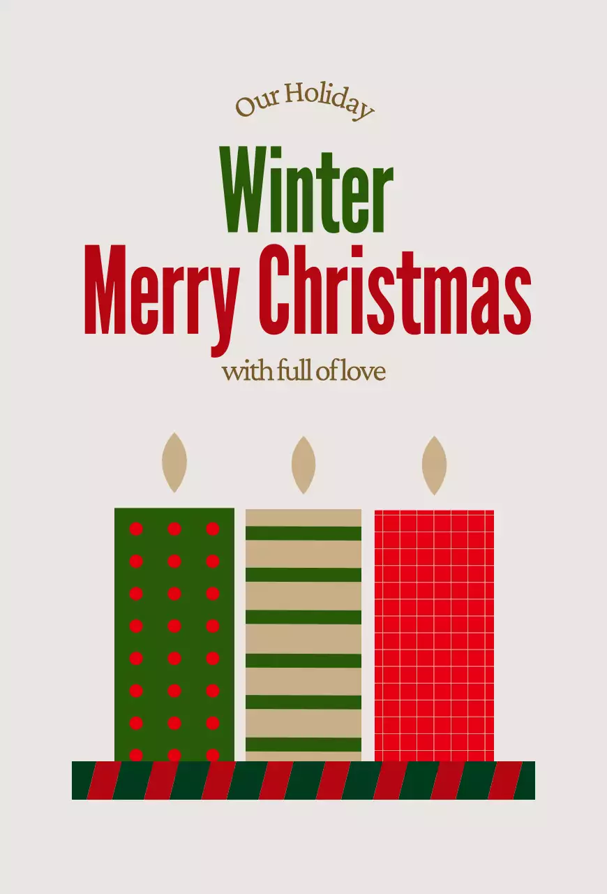 초록 심플 크리스마스 카드