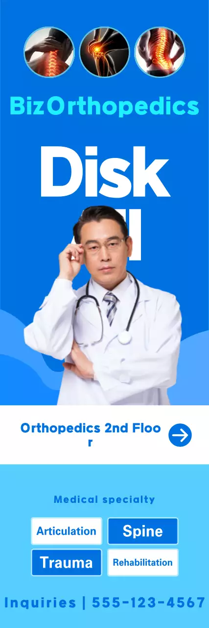 Anúncio Médico Moderno Azul