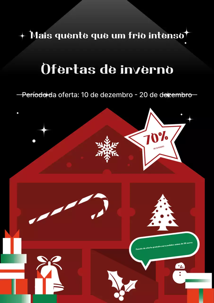 Liquidação de inverno simples preta