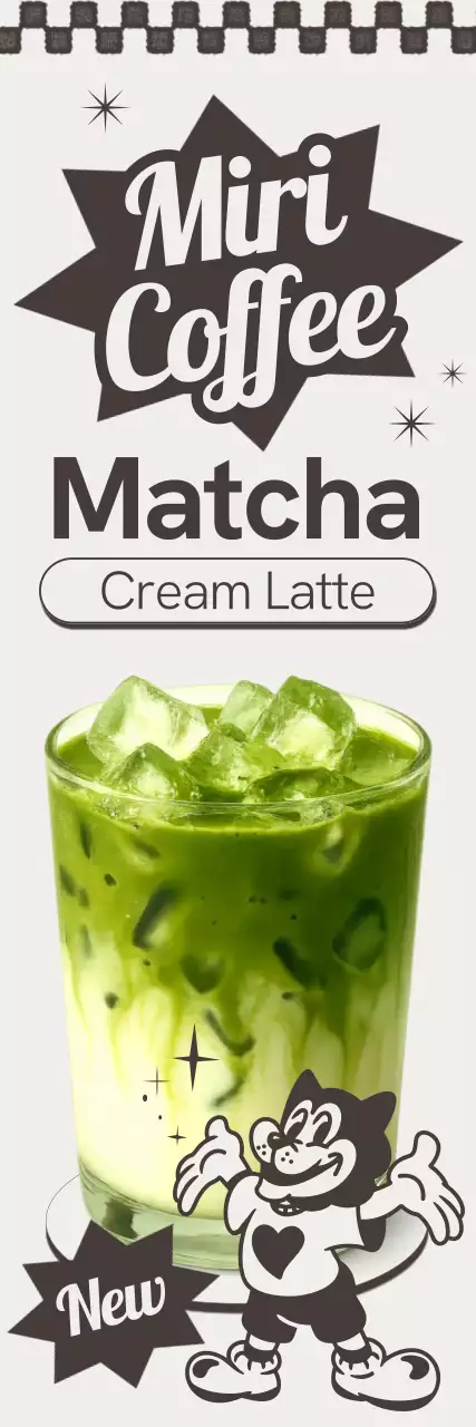 Anúncio de bebida retrô verde