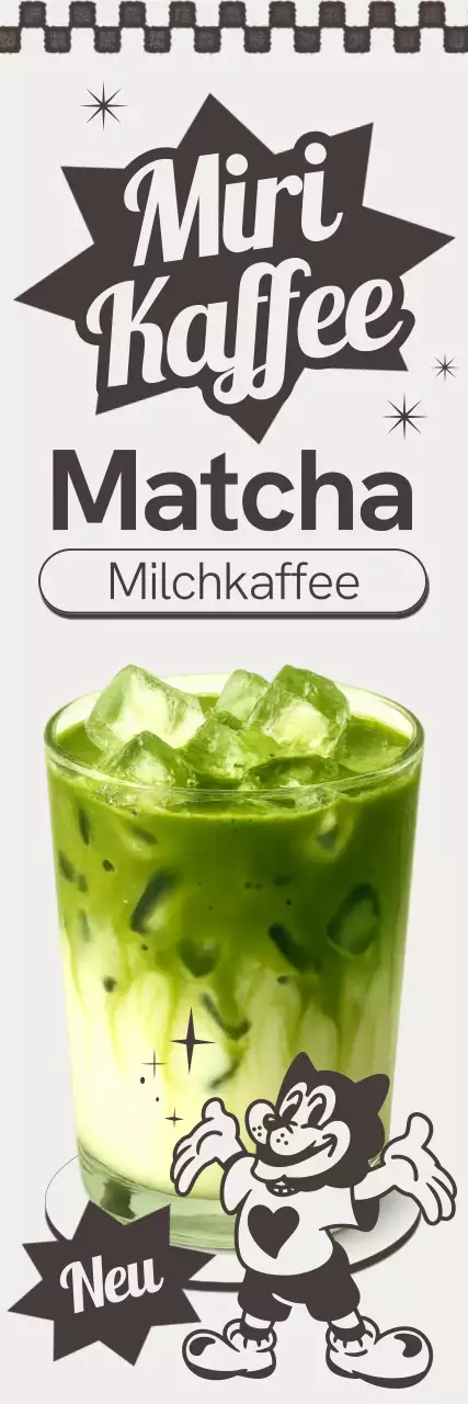 Grüne Retro-Getränkeanzeige