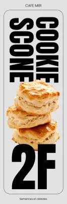 Publicité pour un café moderne beige