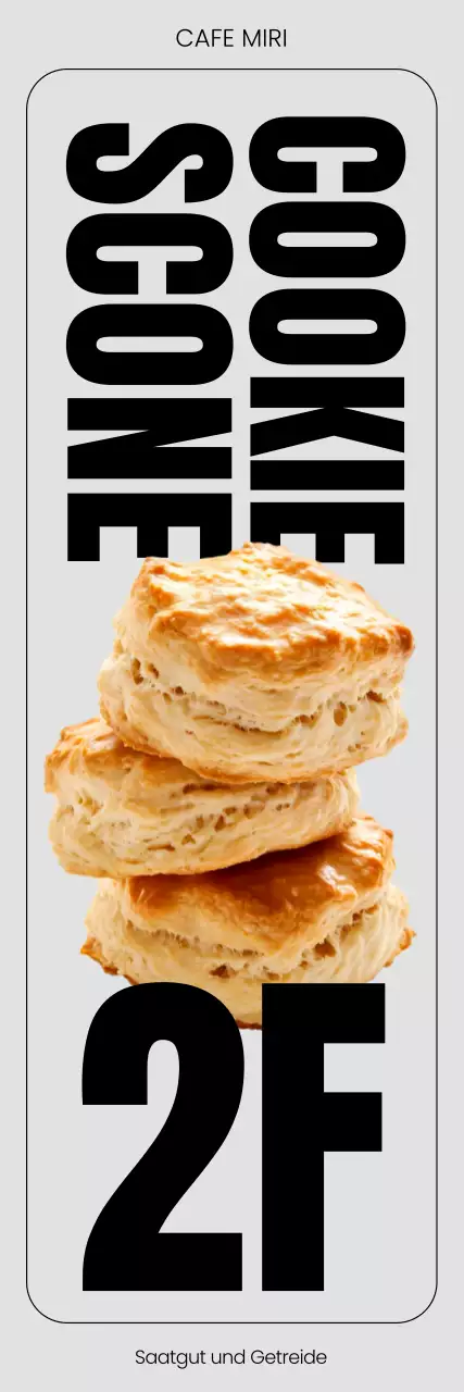 Beigefarbene moderne Café-Werbung