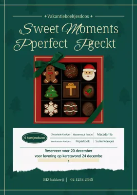 Groene Vintage Kerstproductpromotie