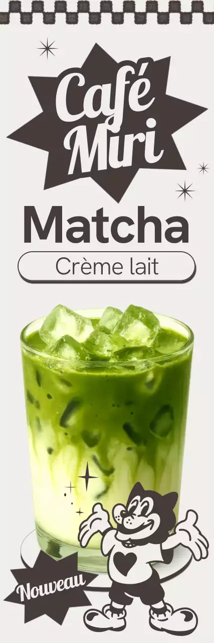 Publicité pour une boisson verte rétro