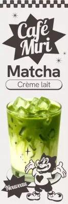 Publicité pour une boisson verte rétro