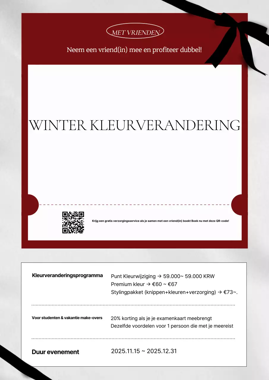 Promotie van Red Modern Beauty Salon