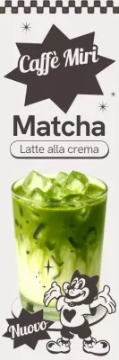 Pubblicità di una bevanda retrò verde