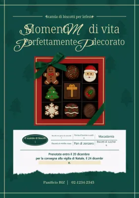 Promozione del prodotto natalizio vintage verde