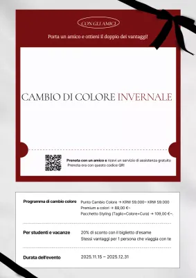 Promozione del salone di bellezza moderno rosso