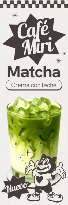 Anuncio de bebida retro verde