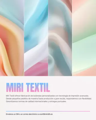 Promoción de productos textiles modernos en tonos pastel
