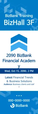 Anúncio de Educação Financeira Moderna Azul