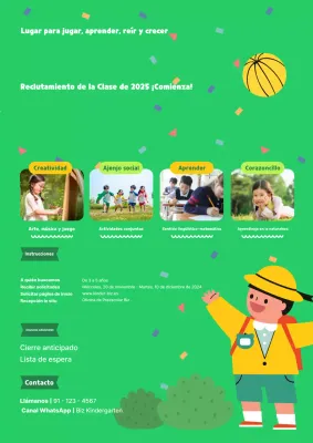 Reclutamiento para el jardín de infancia Green Baby