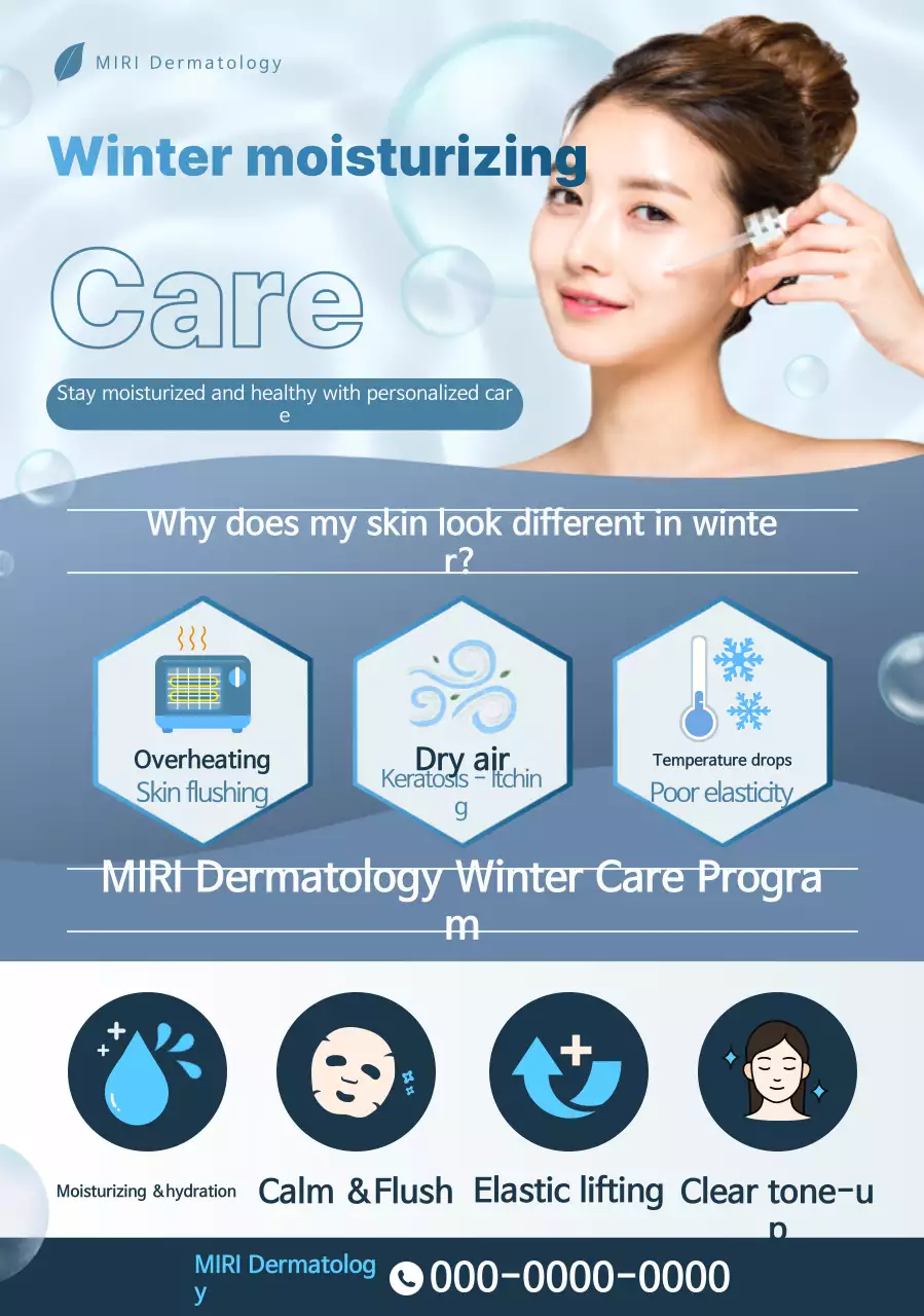 Quảng cáo chăm sóc da sạch xanh da trời