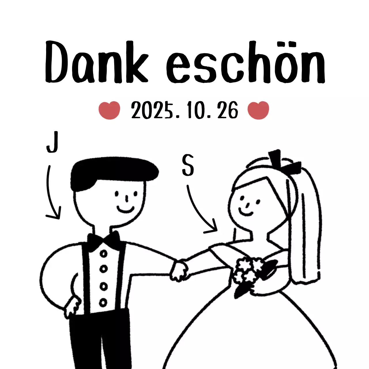 Schwarzes einfaches Hochzeitsgeschenk