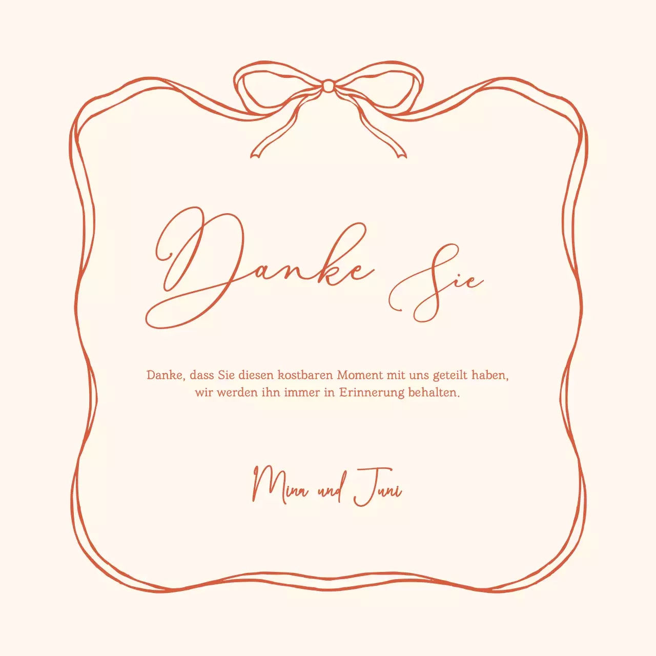 Beige Einfache Dankespostkarte