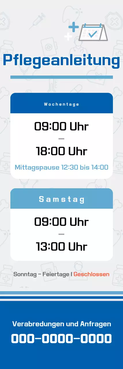 Blauer Basis-Krankenhausführer