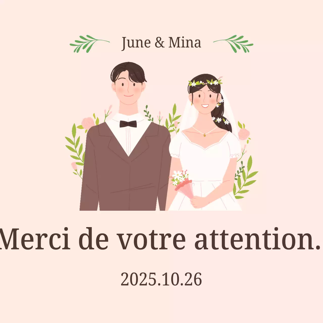 Cadeau de mariage simple et rose